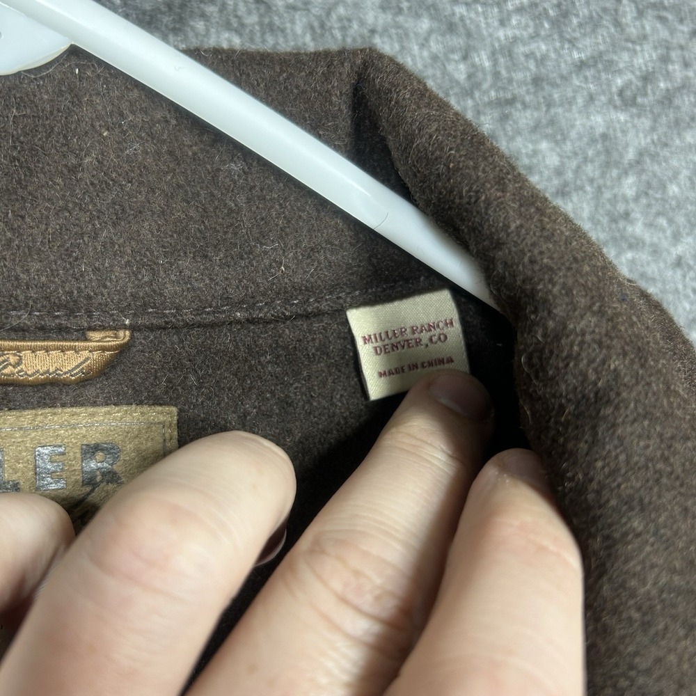 Miller Ranch By Cinch Melton Wool Chore Coat Mens 2XL Brown Zip Up DWJ2122402 - Picture 6 of 16